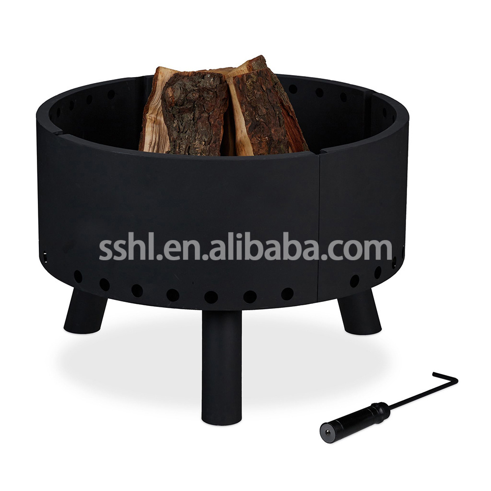 Factory Outdoor garden portable Round Pellet Fire Pit bowl fireplace