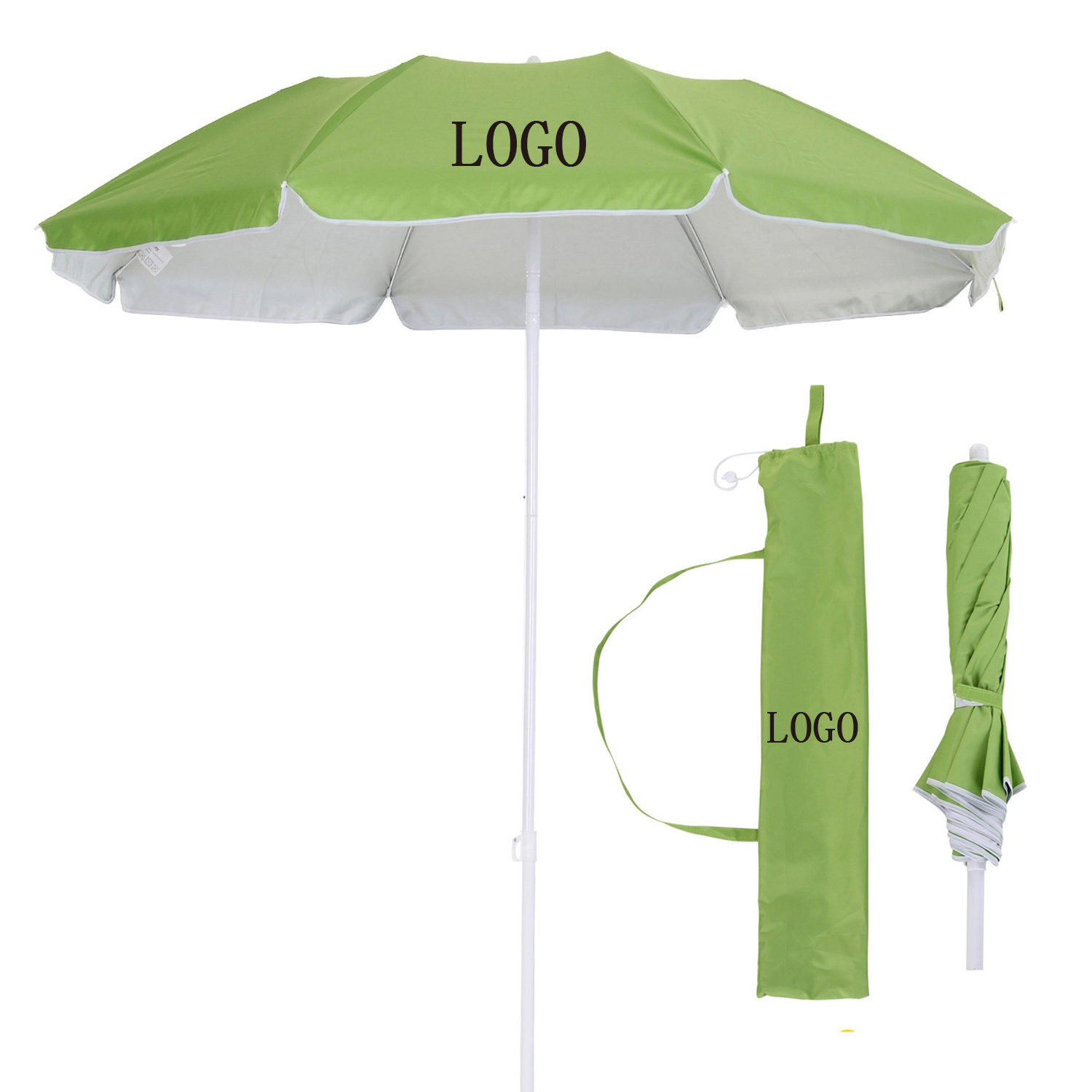 Uv Protection Accepted Custom Size Portable Sun Beach Umbrella  China Factory Quality Beach Umbrella 8Ft