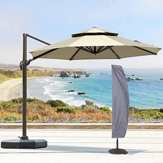 Outdoor Sun Protection Garden Patio Offset Banana Style Umbrella Cover wholesale custom outdoor umbrella cover