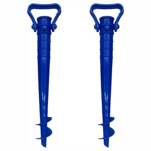 Heavy Duty Outdoor Adjustable plastic sand anchor beach umbrella holder sand screw anchor