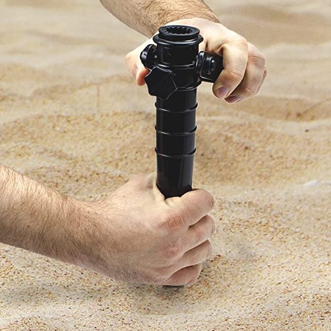 Heavy Duty Outdoor Adjustable plastic sand anchor beach umbrella holder sand screw anchor