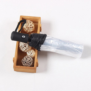 Fashion item OEM portable cheap automatic clear umbrella with custom logo foldable clear umbrella