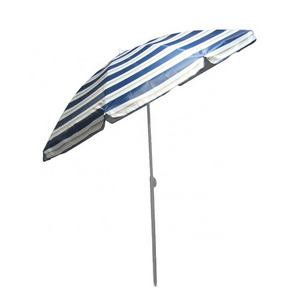 custom outdoor stripe parasol  UV50+ beach umbrella with sliver coating