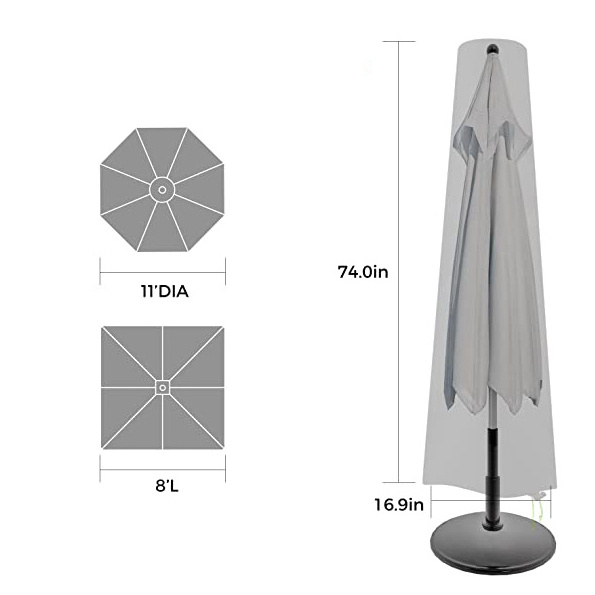 High Quality Waterproof Umbrella Covers Outdoor garden patio Umbrellas Market Parasol Covers with Push Rod