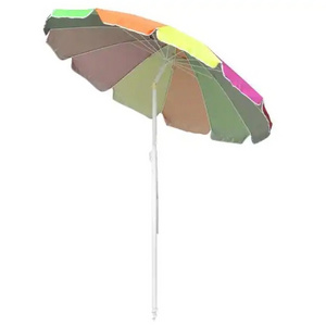 UPF 50+ Custom Design  China Manufacturer Beach Umbrella Commercial Canvas Beach Umbrella Outdoor