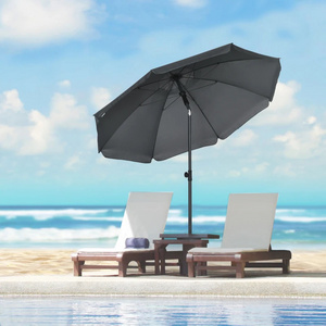 Black Blue Custom Printing Promotional Advertising Parasol Garden Outdoor Patio Beach Umbrella with Logo