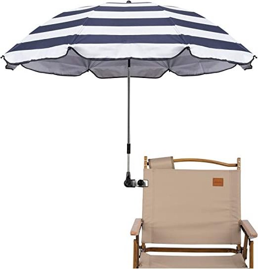 New Trending straight folding china beach umbrella outdoor beach umbrella with Clip for chair parasol