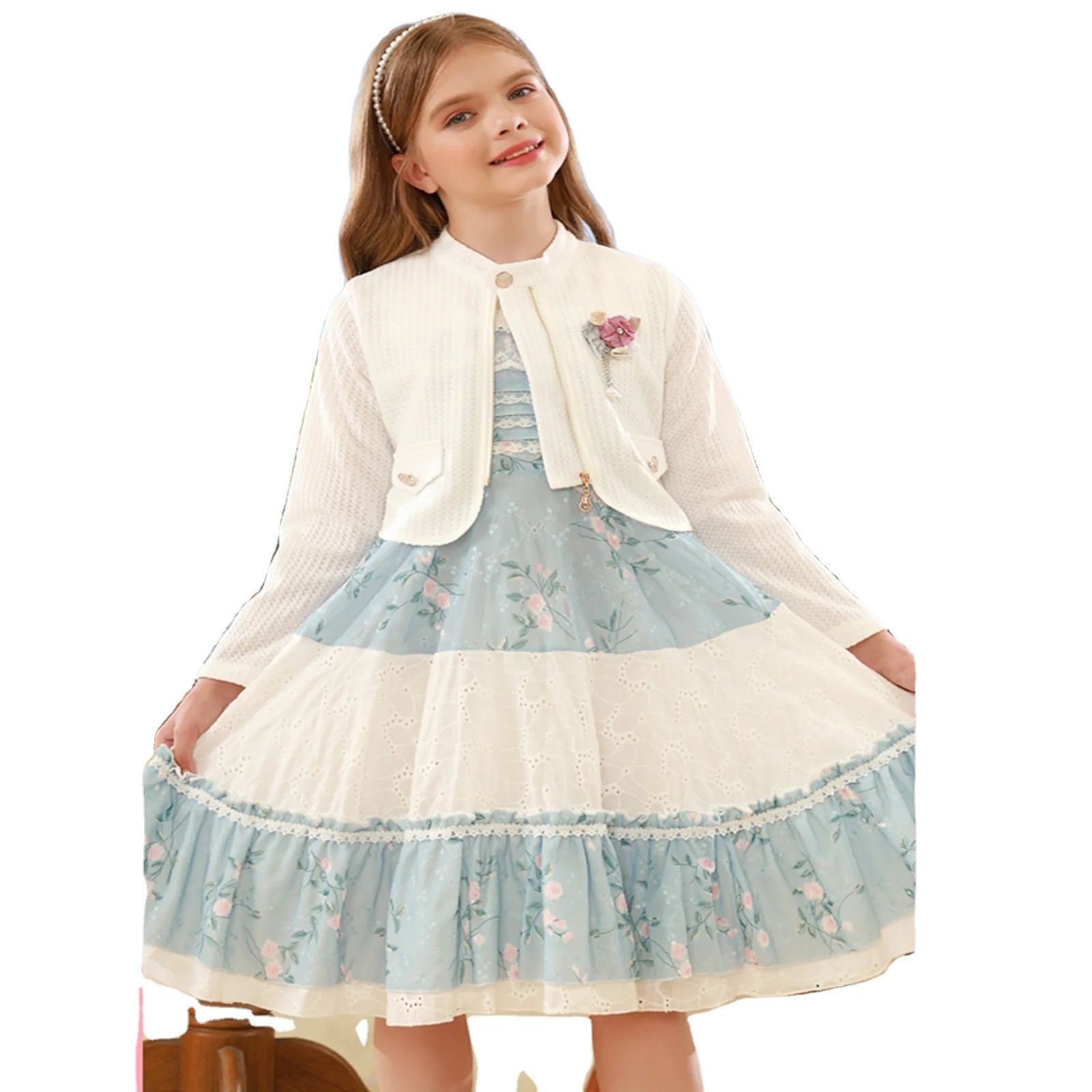 2023 New Casual Set Children's Skirts Embroidered Princess Dress Birthday Party Dress