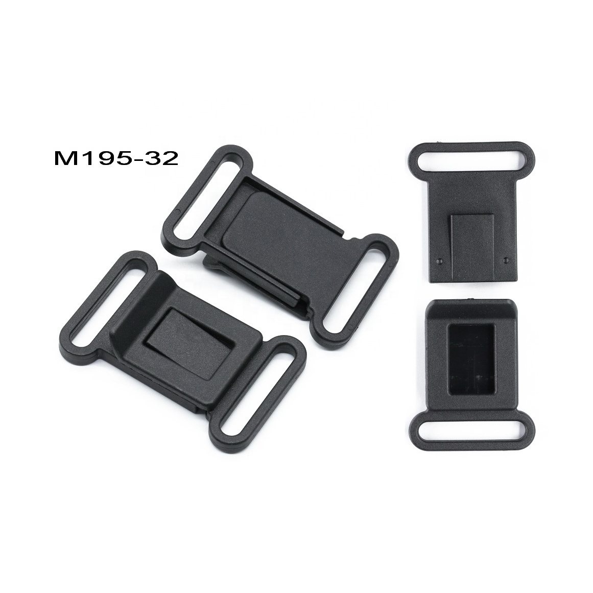 Custom 1 inch Nylon Webbing Strap Buckles Quick Side Release Plastic Buckle Tri-glide Slide Clip