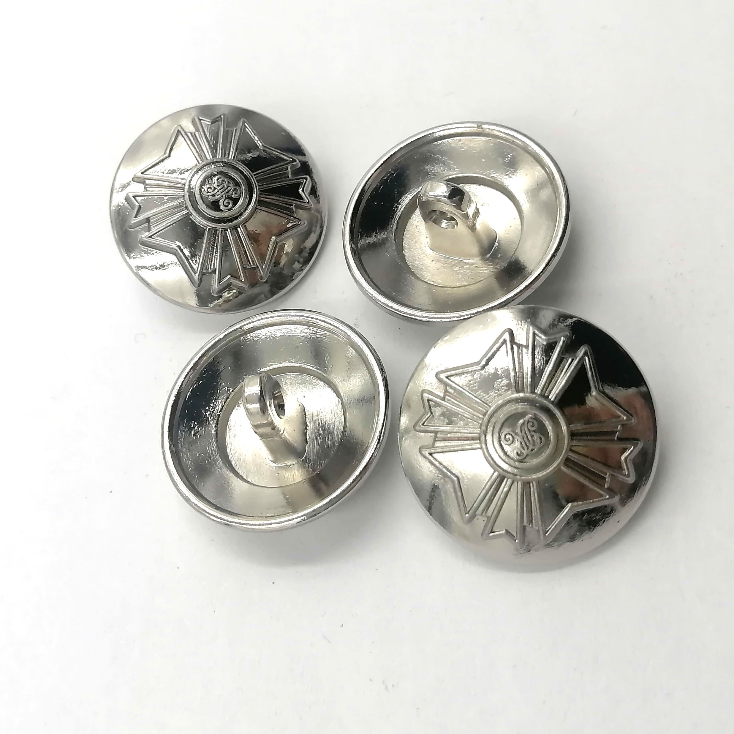 Factory Custom Embossed Logo Button Wholesale Metal Button Shank Buttons For Overcoat