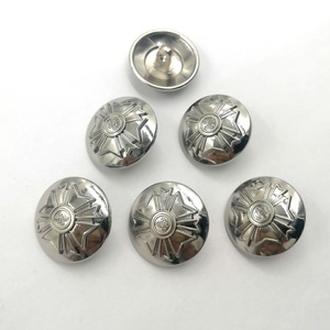 Factory Custom Embossed Logo Button Wholesale Metal Button Shank Buttons For Overcoat