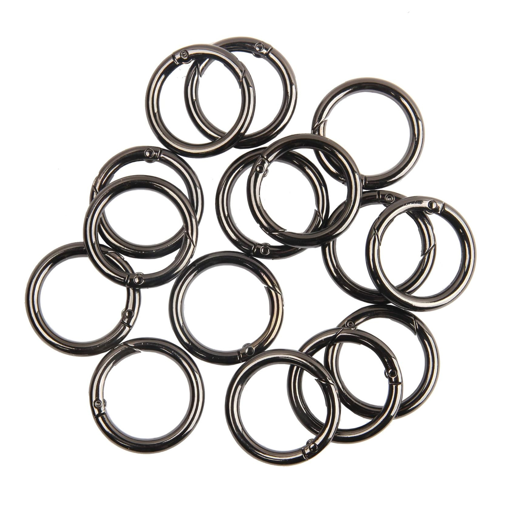 20mm Heavy Duty Trigger Spring O Rings Round Carabiner Clip Snap for Keyrings Buckle Bags Purses