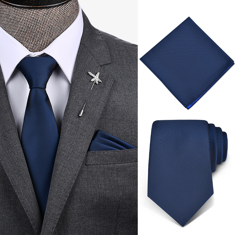 Kaidvll Wholesale Fashion Mens Ties Pocket Square Neck Tie Sets Custom Logo