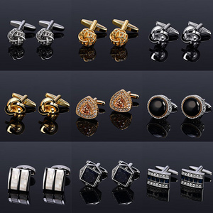 Wholesale Luxury Copper Mental Custom Engraved Logo Silver Men Cufflinks for Tuxedo Shirts