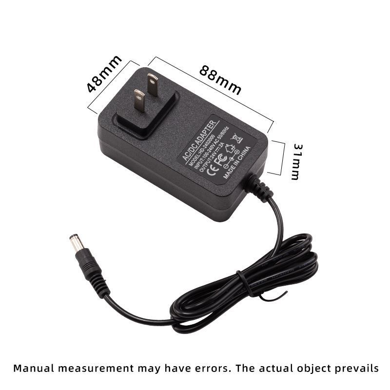 24V 2A 48W plug-in wall power adapter water purifier booster pump nail art lamp digital album advertising screen plug 24V1A