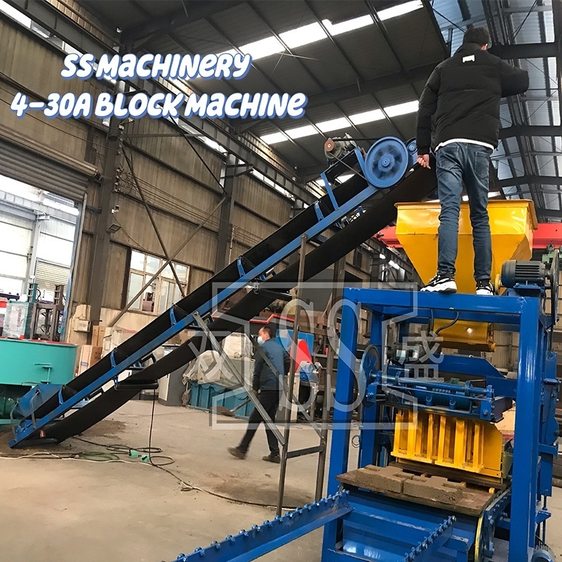 Semi-automatic building materials 6/9 inch hollow block making machine price in Ghana