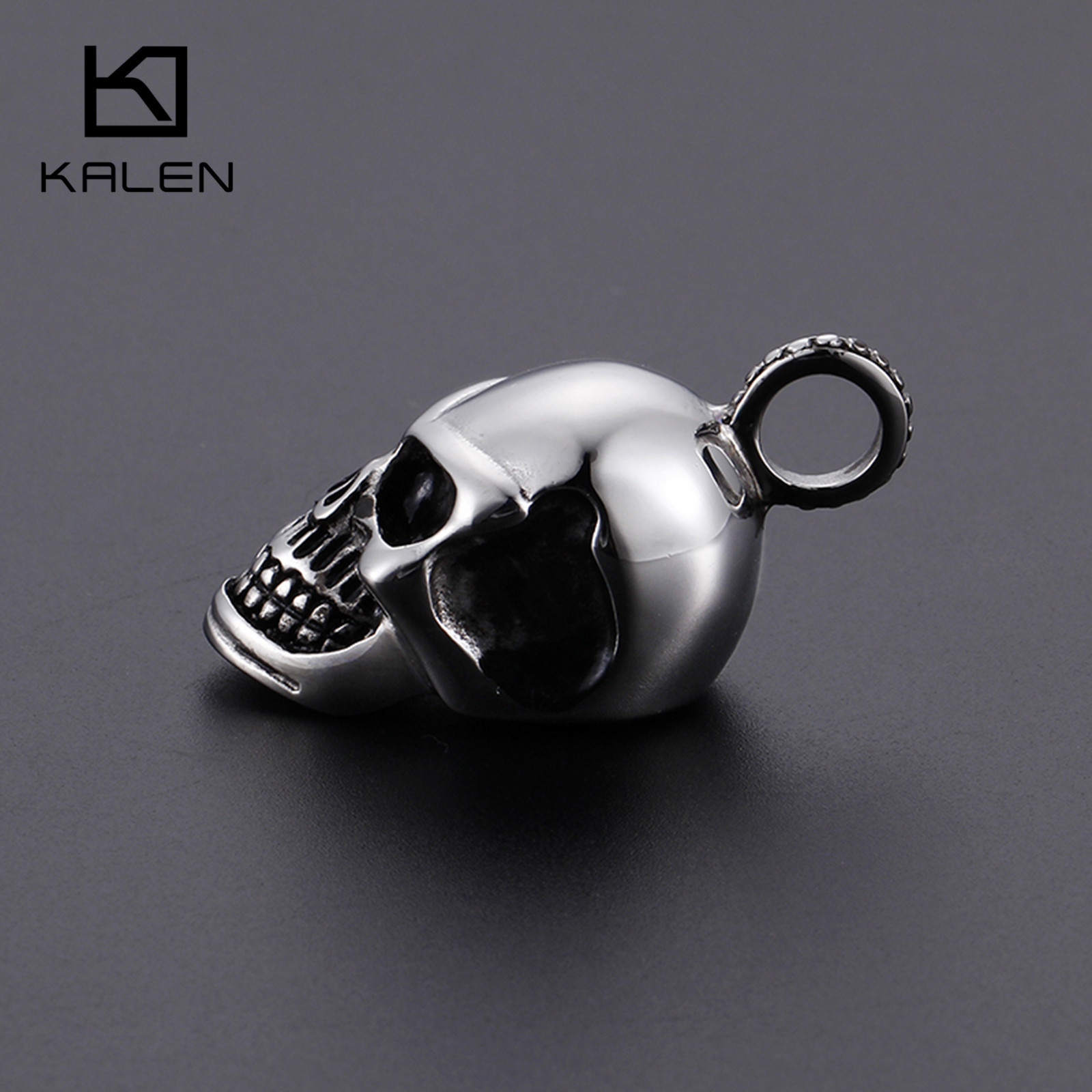 KALEN Punk Stainless Steel Skull Pendant For Men