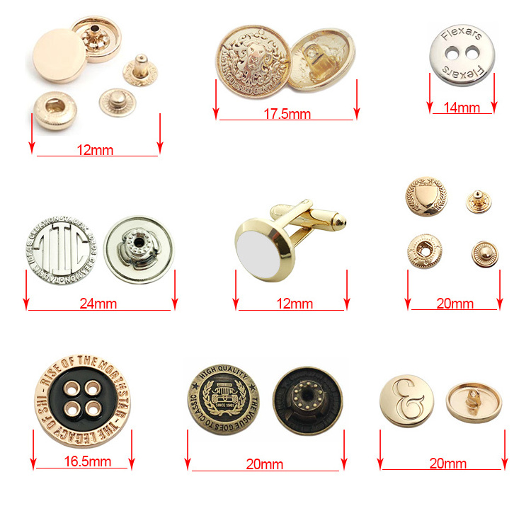 High quality black custom denim metal jeans shank button for garment