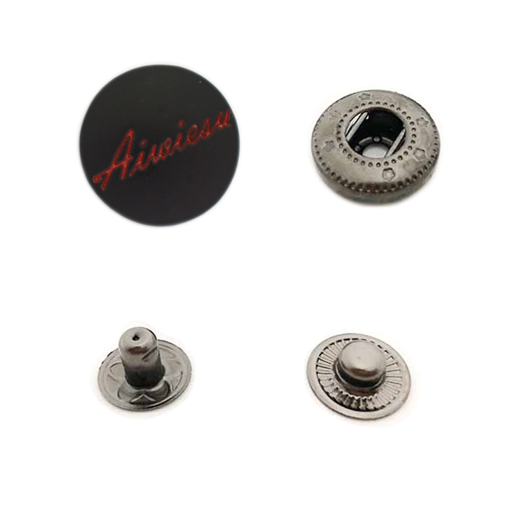 High quality black custom denim metal jeans shank button for garment