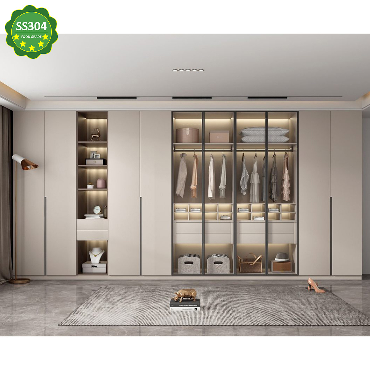 Hyxion closet customizable walldrope  bedroom furniture white  s systems wardrobes