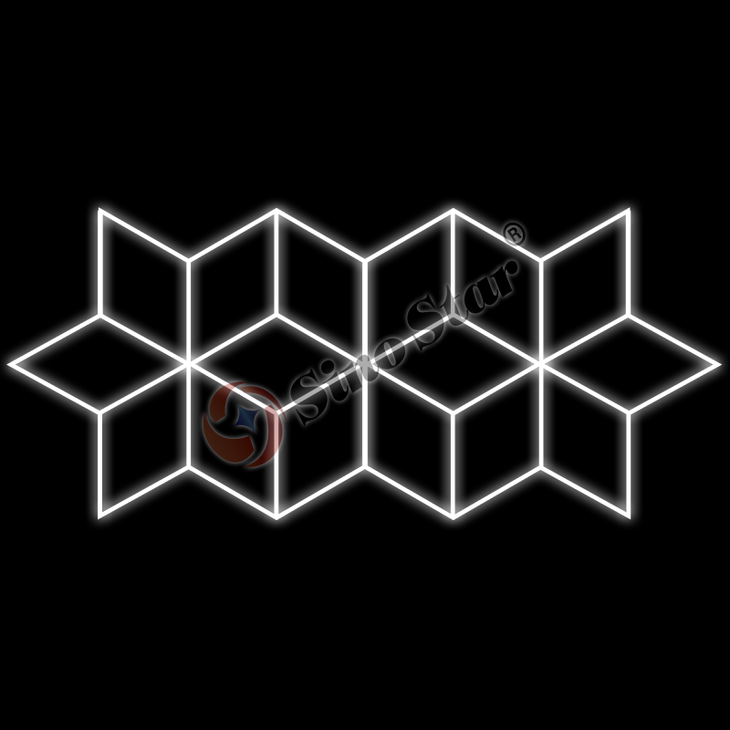 High Lumen High Lightness Deformable Diy Assembled Led Hexagon Lights Hex Lights For Garage Ceiling Snowflake Light ST6103