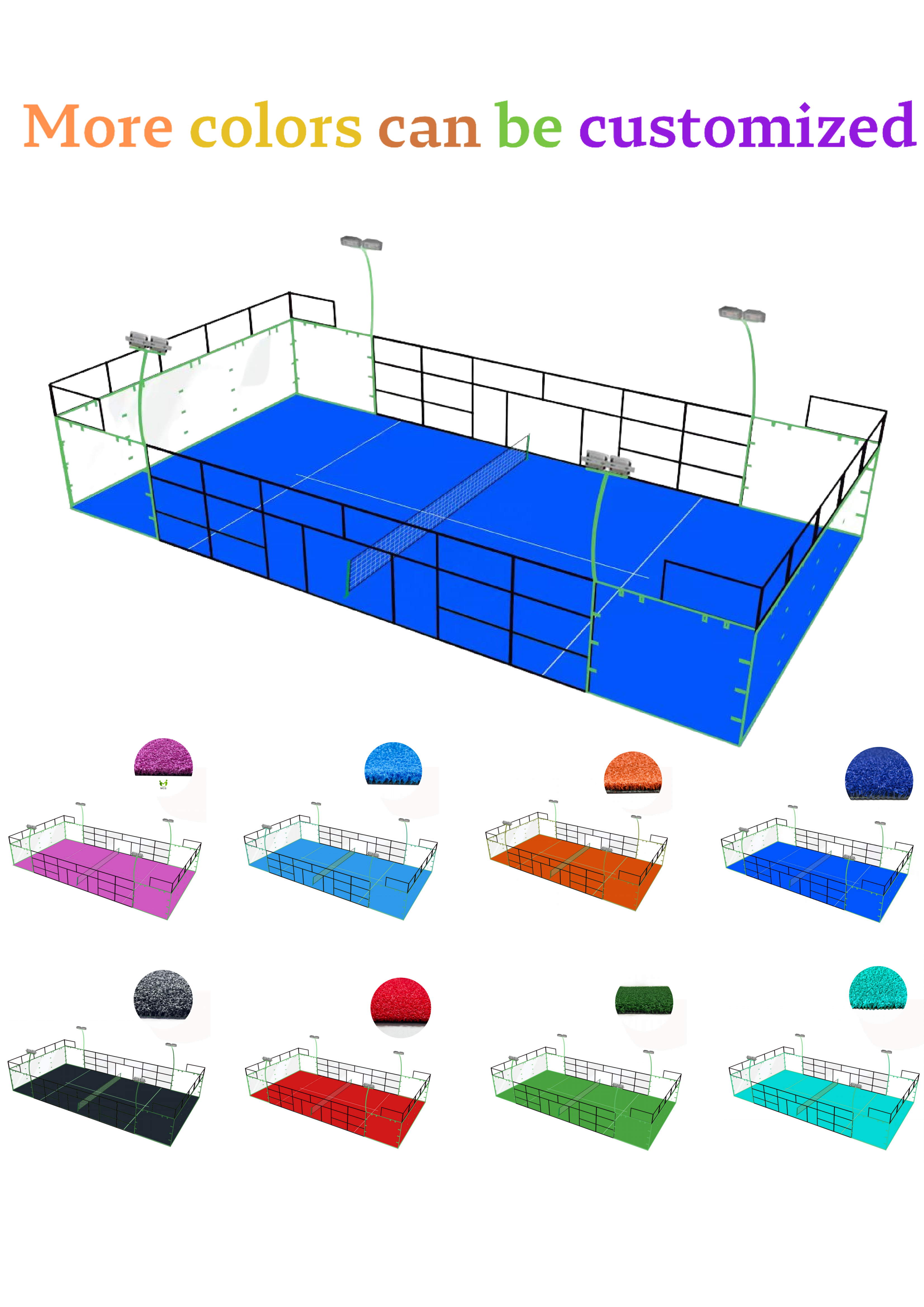 modern padel court portable paddle tennis court for sale professional padel court