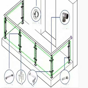 Foshan Stainless Steel Staircase Balustrade Accessories Fittings Adjustable Railing Balustrade Brackets Handrail Bracket Support