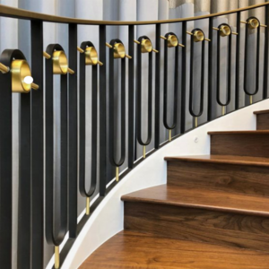 Effortless DIY Installation Powder-Coated Aluminum and Iron Villa Railing Stylish Metal Railings for Stair