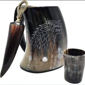 Wholesaler of drinking horn beer and coffee mug for home hotel restaurants from India High quality viking handcrafted drinking s