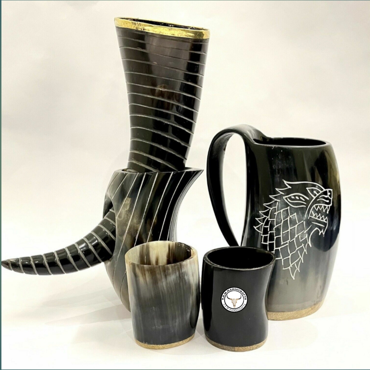 Wholesaler of drinking horn beer and coffee mug for home hotel restaurants from India High quality viking handcrafted drinking s