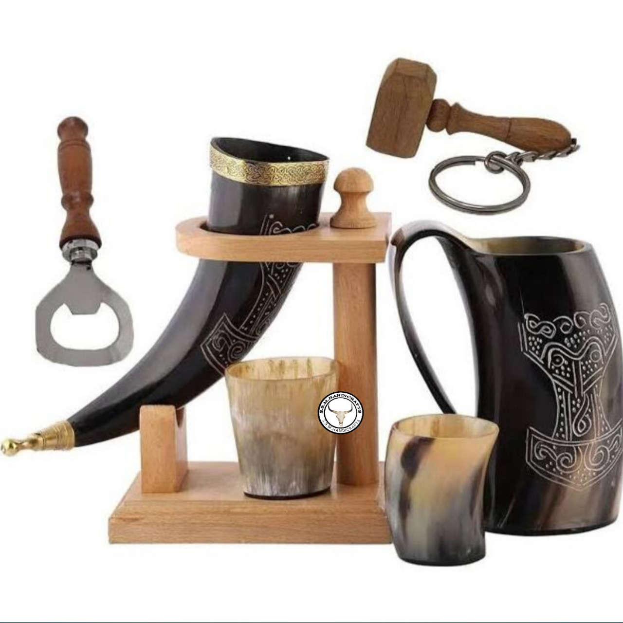 Wholesaler of drinking horn beer and coffee mug for home hotel restaurants from India High quality viking handcrafted drinking s