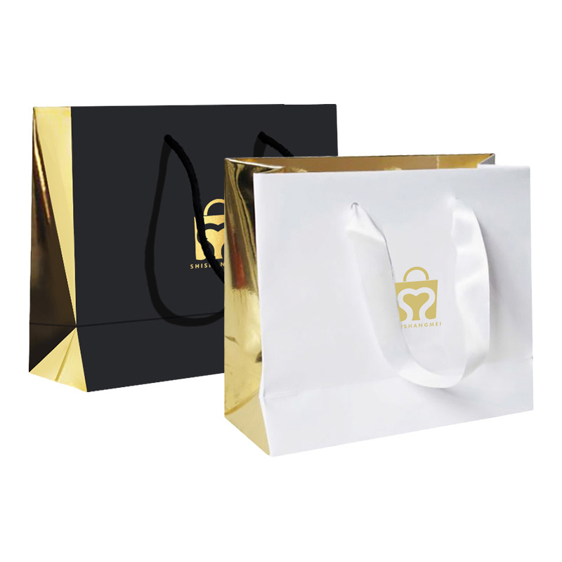 custom luxury black Clothes store retail packaging gift carry bags boutique shopping paper bags with your own logo