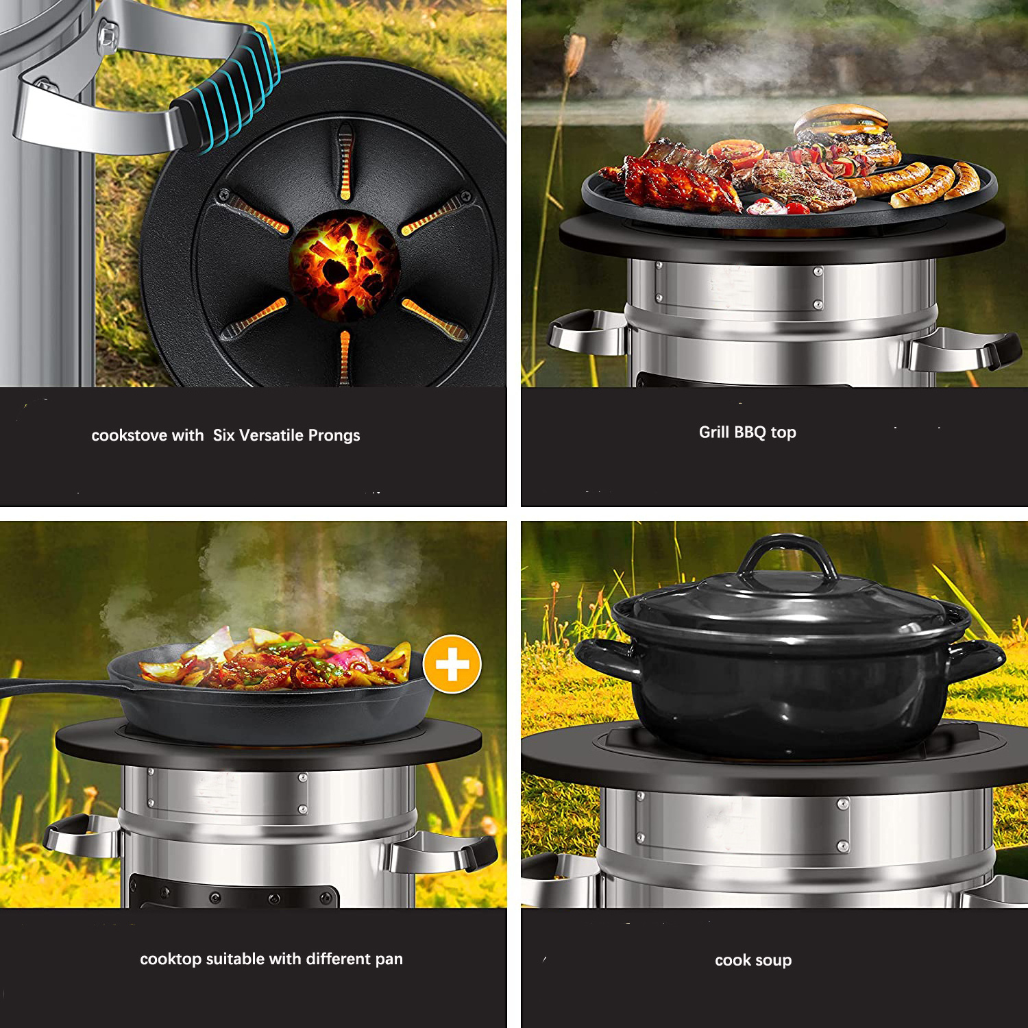 Hot sale European smokeless wood burning stove outdoor camping stove charcoal stove