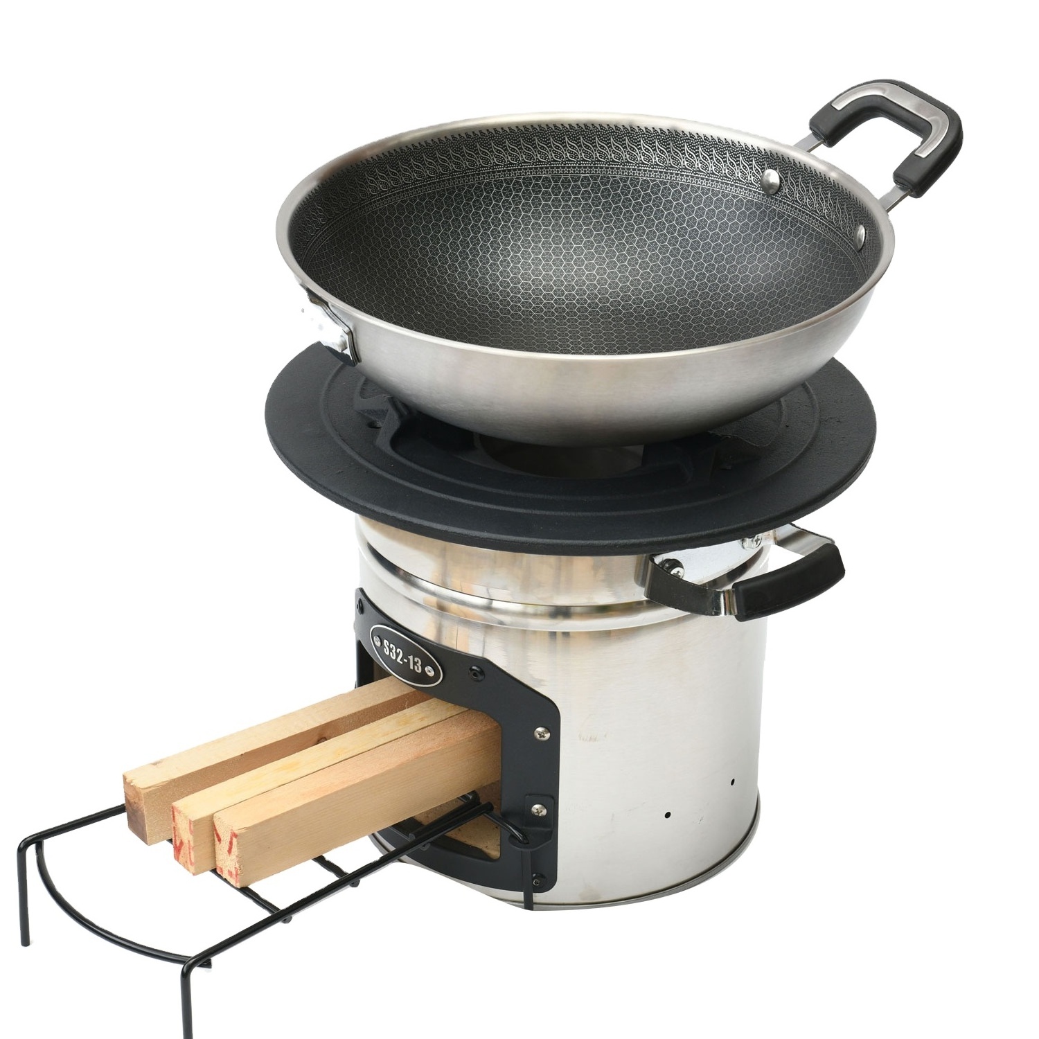 cast iron stove top wood stove for camping and hiking