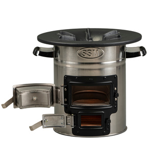 SSM China most efficient good quality exquisite top sales two door wood charcoal stove