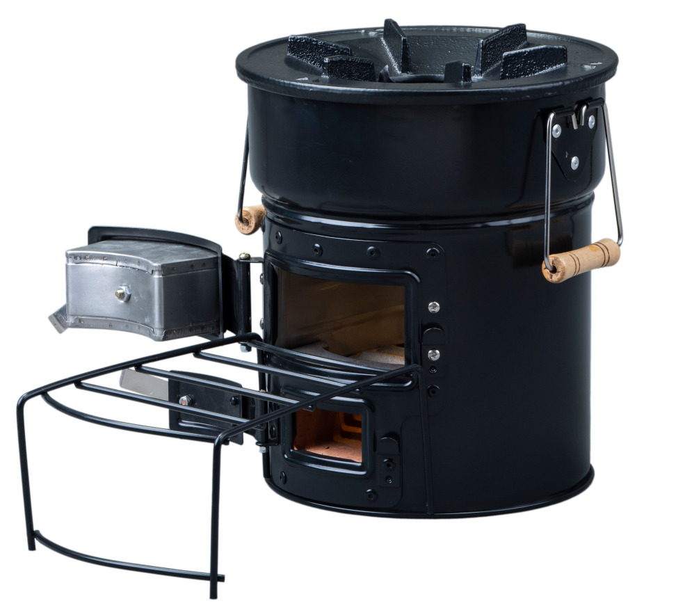 Best Selling Two Doors Wood Burning Rocket Stove For Camping Hiking