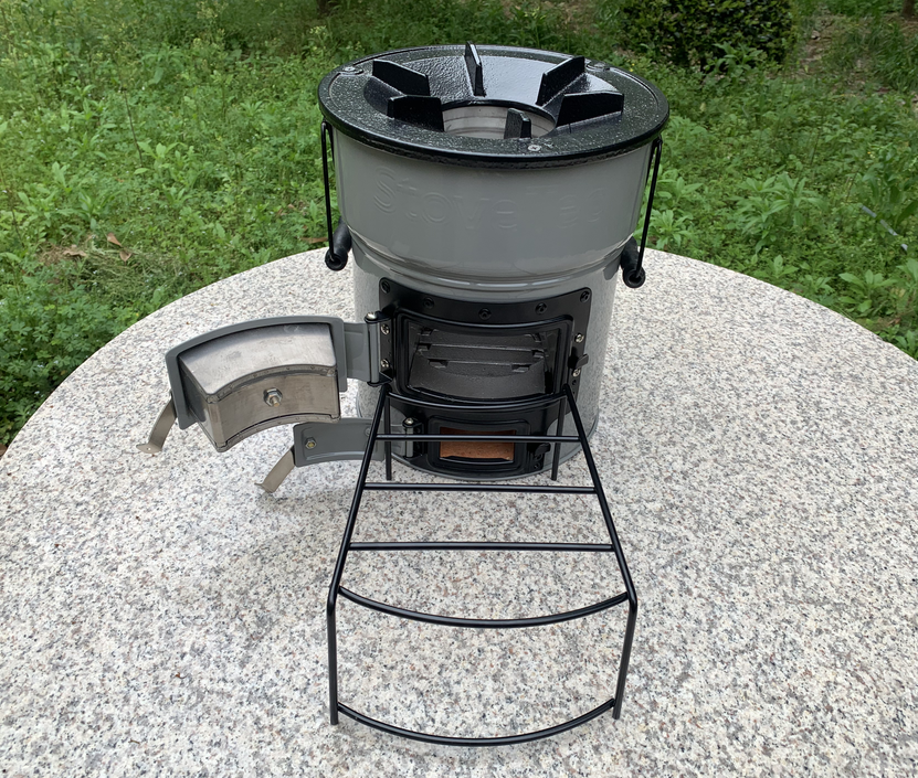 Best Selling Two Doors Wood Burning Rocket Stove For Camping Hiking