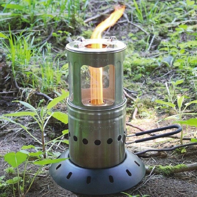 small mini size outdoor cooking wood pellet stove camping backpacking stove