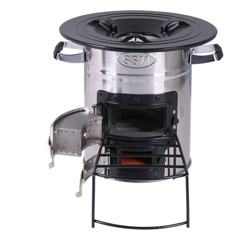 outdoor camping BBQ rocket stove wood burning stove