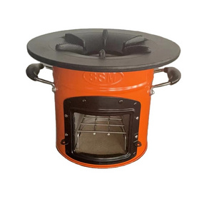 cast iron stove top wood stove for camping and hiking