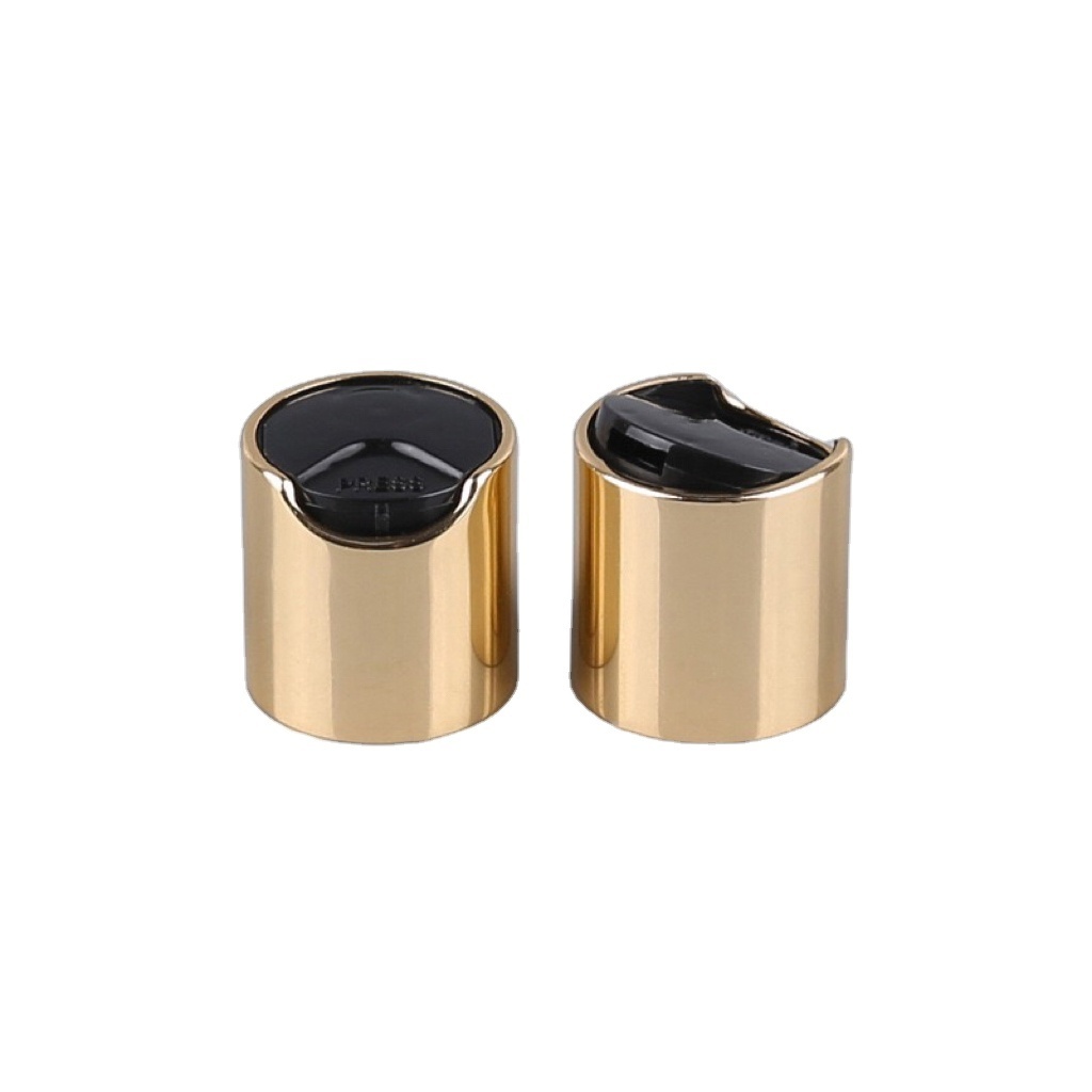 Good Quality And Fast Delivery Press Cap 20/410 24/410 28/410 Aluminum Gold Disc Top Cap For Lotion Bottle