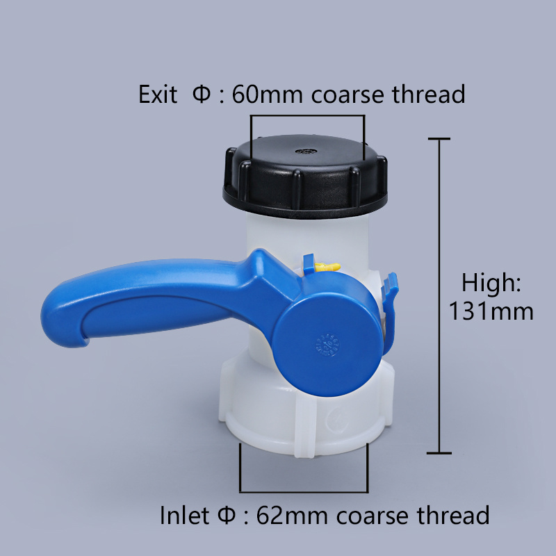 Retailer 1000L IBC DN50 Ball & Butterfly Valve