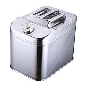 UMETASS Wholesale Stainless Steel Gasoline Diesel Jerry Can 20 Liter Oil Fuel Water Tank