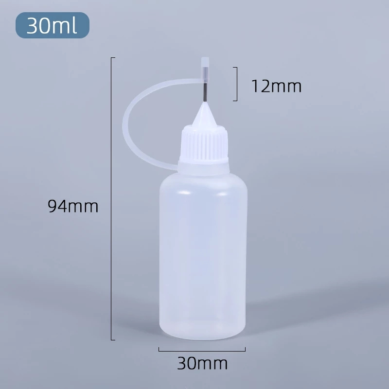 Mini 10ML 30ML Translucent Needle Tip Bottle Soft Squeezable Glue Bottles Paper Art Quilling Tool High quality