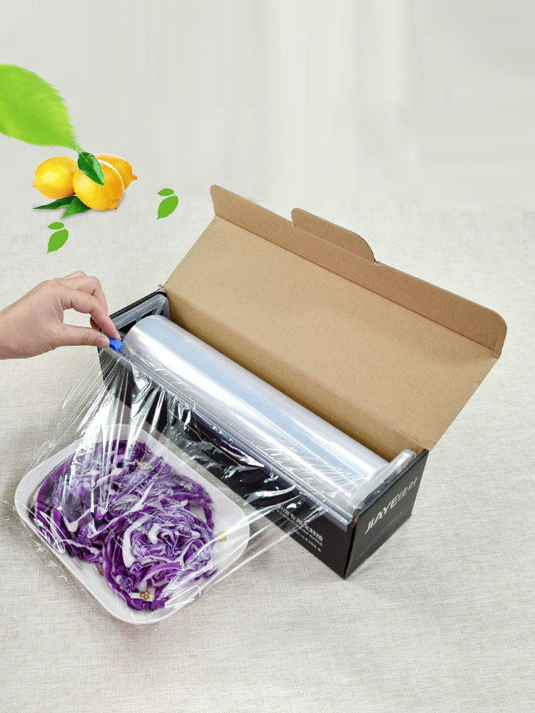 Veggies Refillable Plastic Wrap Dispenser with Slide Cutter Professional BPA Free Plastic Wrap