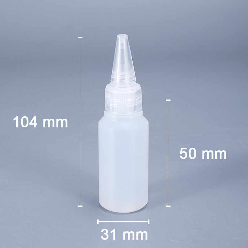 UMETASS Nozzle Twist Cap Squeeze Dropper 100ml Monomer Plastic Bottle For Glue Liquid