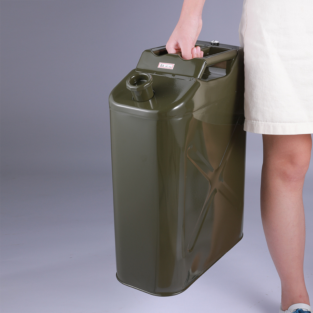 5L 10L 20L 30L Portable Standard Steel Green Jerry Can For Petrol Container