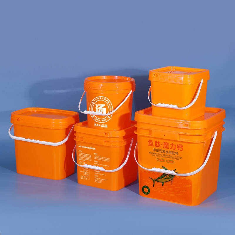 Factory Direct Hot Sale Square Plastic Bucket Customized Color Container Pails