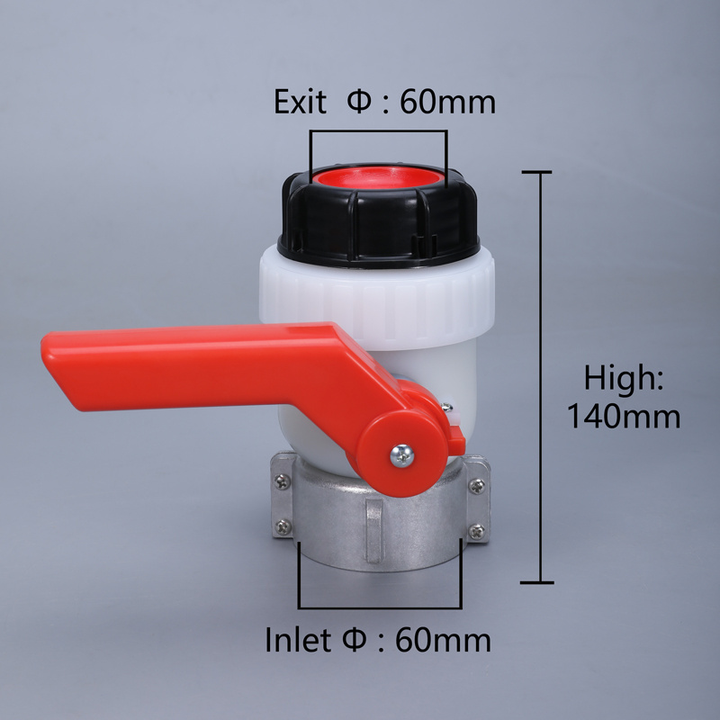 Retailer 1000L IBC DN50 Ball & Butterfly Valve