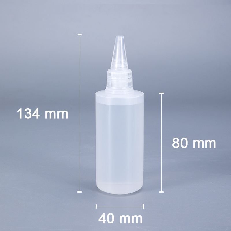 UMETASS Nozzle Twist Cap Squeeze Dropper 100ml Monomer Plastic Bottle For Glue Liquid